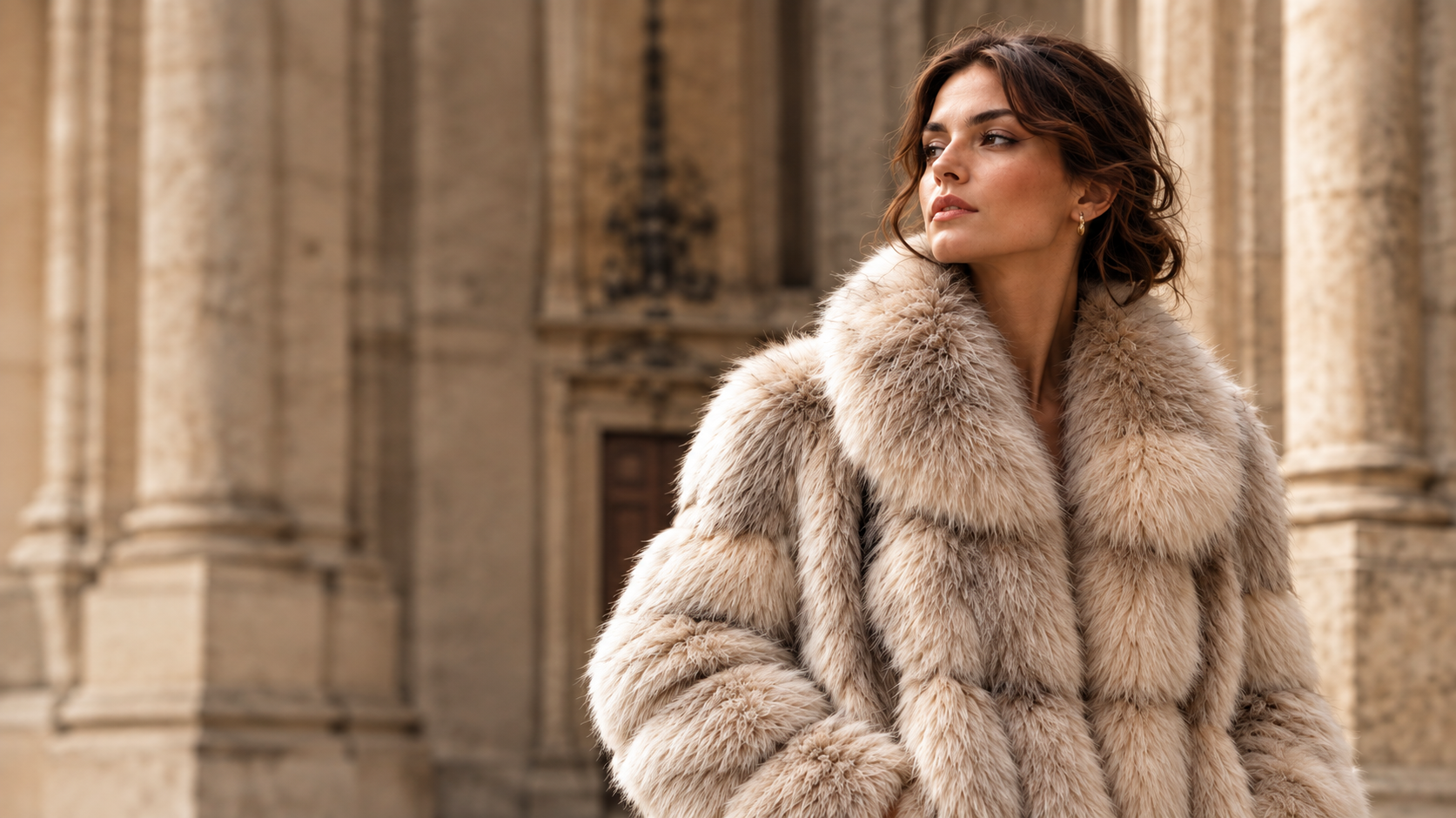 Manteau long en vison naturel dans un salon parisien d’exception
